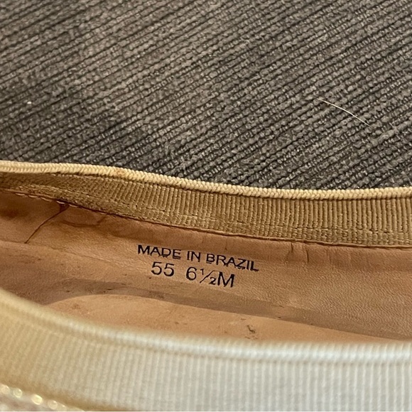 Kate Spade Tock Bow Ballet Flats Metallic Gold Logo - Size 6.5 - Picture 8 of 8